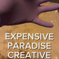 EXPENSIVE PARADISE - "NEW LUXURY" (ROYALTY GARMENT OVERSIZED) COLOR: WHITE/ROSE GOLD